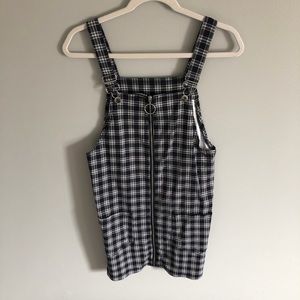 H&M Plaid Overall Dress